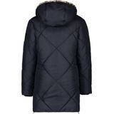 Like FLO - Trendy Lange Parka - Donkerblauw - Gerecycled Polyester