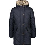 Like FLO - Trendy Lange Parka - Donkerblauw - Gerecycled Polyester