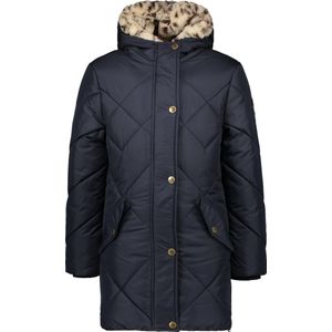 Like FLO - Trendy Lange Parka - Donkerblauw - Gerecycled Polyester