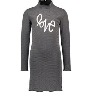 Like FLO - Jurk - Zwart - Zilver Lurex - Turtle Neck