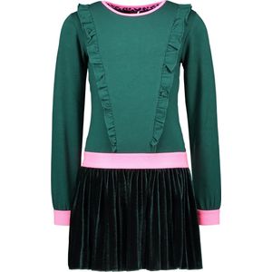 B-nosy - Meisjes Jurk - Botanical Green - Jerseyjurk