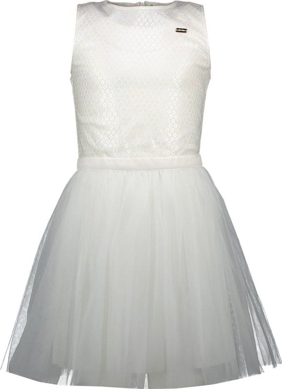 Le Chic - Meisjes Jurk - Mouwloos - Pailletten-print - Feestelijke Tule