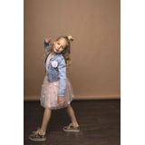 Le Chic - Jurk - Bloemen-Tule - Opengewerkte Stof