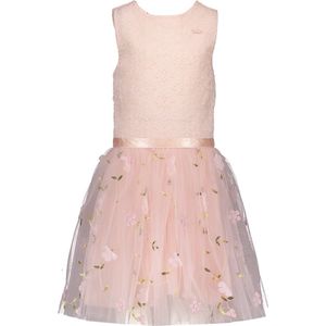 Le Chic - Jurk - Bloemen-Tule - Opengewerkte Stof
