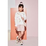 Nono - Plisse Rok - Zilver - Jersey - Gekleurde Tailleband