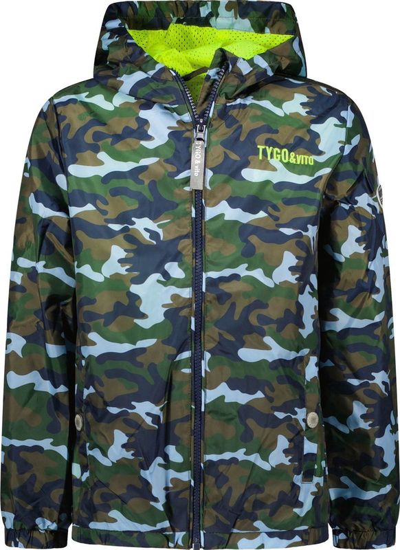 TYGO & vito - Jongens Jas - Camouflage - Reflective Badge