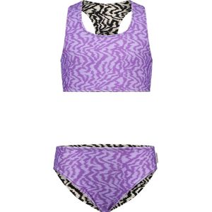 B. Nosy - Reversible Halterbikini - Paars/Zwart/Wit - Katoen