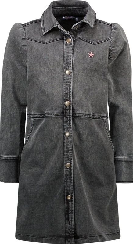 Like Flo - Denim Tuniek - Grijs - Stretch - Pofmouwen