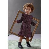 Like Flo - Jurk - Navy - Recycled Polyester - All-Over Dot Print