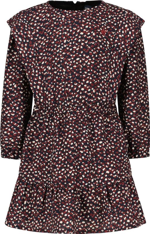 Like Flo - Jurk - Navy - Recycled Polyester - All-Over Dot Print