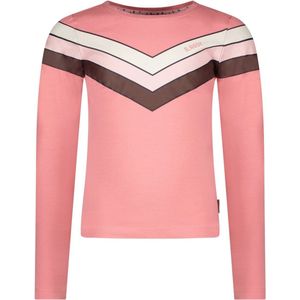 b.nosy - Longsleeve Top - Roze - Katoen/Elastaan - Ronde Hals