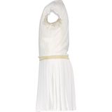 Like Flo - F211-5841 Jurk - Off White - Slub Jersey - Gouden Glitter