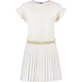 Like Flo - F211-5841 Jurk - Off White - Slub Jersey - Gouden Glitter