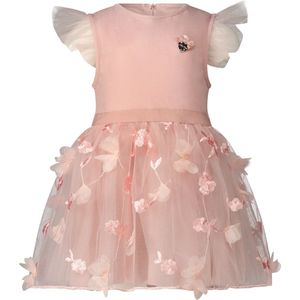 Le Chic - SYMMILA C212-7814 - Jurk - Roze - Voile Bloemblaadjes