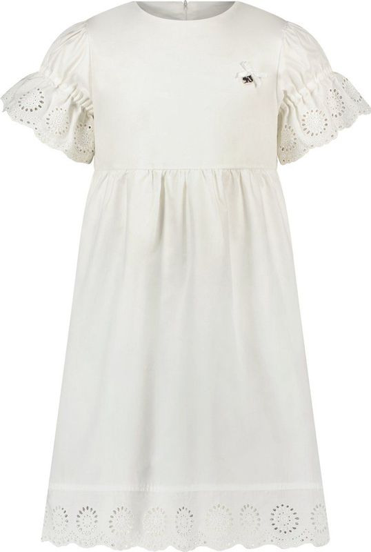 Le Chic - Soraya - Jurk - Poplin - Wit - Kant Details