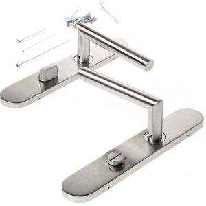 Deurkruk L-model m/sch.rvs wc8x72 rs 45x245mm