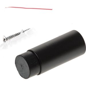 D4E Deurstop wandmontage Buismodel ø22x55mm zwart