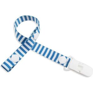 Fopspeen Clip | Baby Speen Clip | Speen Koord | Riem | Lint | Blauw Met Witte Strepen