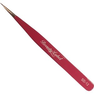 Beauty Label Pincet - Lash Tweezer - SD-12 - Donker Roze