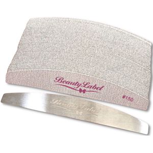 Beauty Label Hygiëne Zebra Vijlen 150 gritt - 50 stuks + Metal Handle