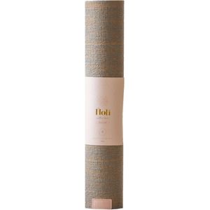 HOLI | Yogamat | Grijs | Premium Organic | Jute | 5 MM | 183 cm x 61 cm | Non-slip | Anti-Bacterie | Extra Lang | Fitnessmat | Sportmat | Pilates Mat