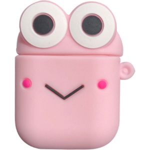 Hidzo Hoes voor Apple's Airpods 1/2 - Smile - Roze - Siliconen