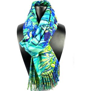 Sjaal dames Vincent van Gogh - Irissen van dikker materiaalprint -Sjaal dames winter