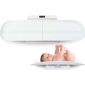Weegschaal voor Baby, Peuter, Volwassenen en Dieren - 2 in 1 - Nauwkeurig tot op 0,1 Gram tot aan 100Kg - Babyweegschaal - Dierenweegschaal - incl Liniaal