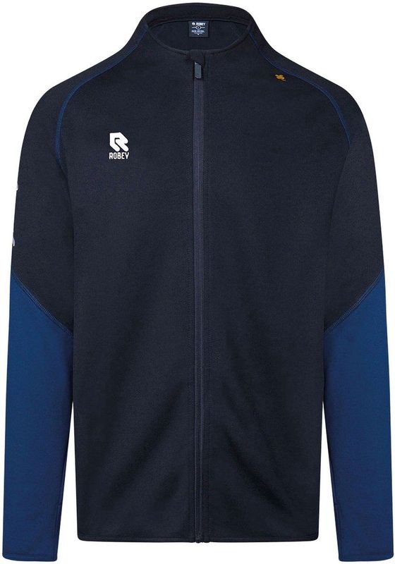 Robey - Performance Full-Zip Trainingsjack - Zwart Donkerblauw - 100% Polyester