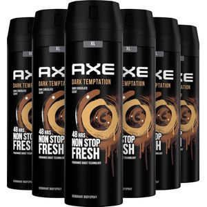 Axe Dark Temptation Bodyspray Deodorant - 6 x 200 ml - Voordeelverpakking
