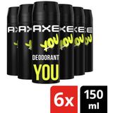 Axe You Bodyspray Deodorant - 6 x 150 ml - Voordeelverpakking