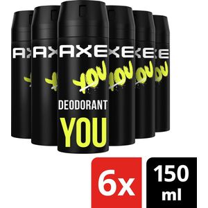 AXE Deodorant Bodyspray - You - met een onweerstaanbare geur - 6 x 150 ml