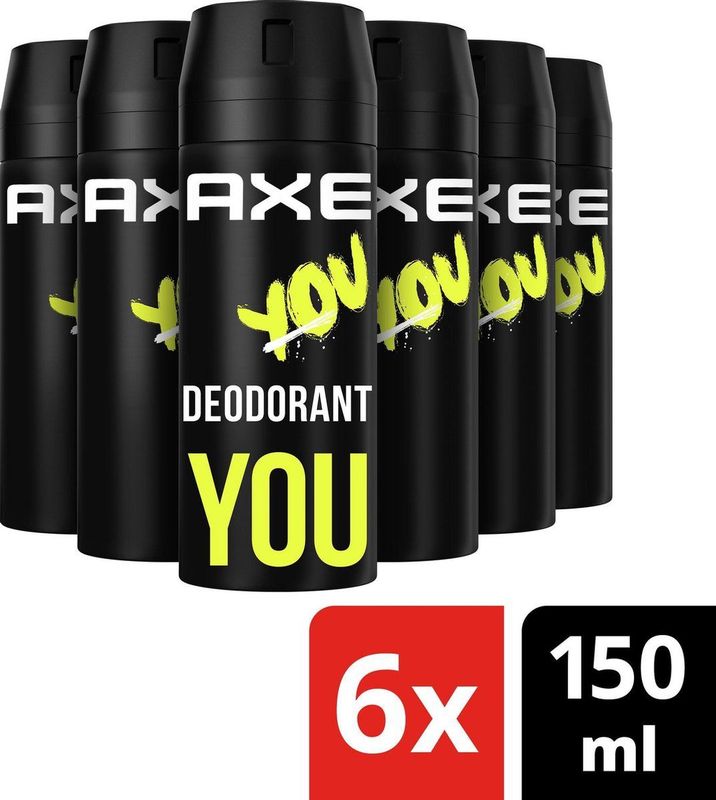 AXE Deodorant Bodyspray - You - met een onweerstaanbare geur - 6 x 150 ml