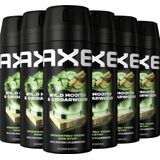 AXE Deodorant Bodyspray - Wild Mojito & Cedarwood - met de onweerstaanbare geur van citrus, munt en cederhout - 6 x 150 ml