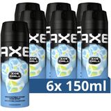 Axe Ice Chill Deodorant Bodyspray - 6 x 150 ml - Voordeelverpakking