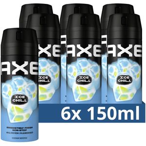 Axe Ice Chill Deodorant Bodyspray - 6 x 150 ml - Voordeelverpakking