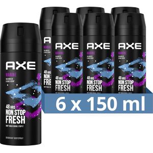 AXE Marine Deodorant Bodyspray - 6 x 150 ml - Voordeelverpakking