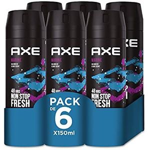 Axe Bodyspray Marine Deodorant voor heren, 150 ml, 6 stuks