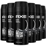 AXE Black Deodorant Bodyspray - 6 x 150 ml - Voordeelverpakking