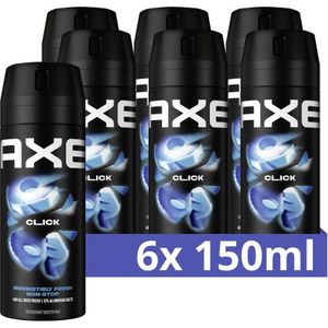 Axe Click Deodorant Bodyspray - 6 x 150 ml - Voordeelverpakking