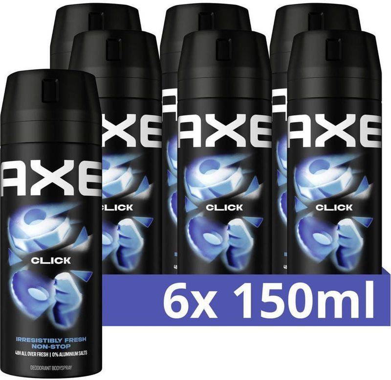 Axe Click Deodorant Bodyspray - 6 x 150 ml - Voordeelverpakking