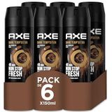 AXE Deodorant Bodyspray Dark Temptation - 6 x 150ml