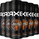 Axe Collision Leather & Cookies Deodorant Bodyspray - 6 x 150 ml - Voordeelverpakking