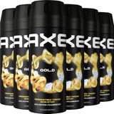 Axe Gold Deodorant Bodyspray- 6 x 150 ml - Voordeelverpakking