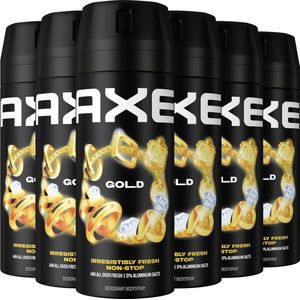Axe Gold Deodorant Bodyspray- 6 x 150 ml - Voordeelverpakking