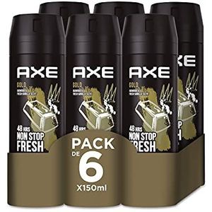 Axe Gold Bodyspray Deodorant - 6 x 150 ml - Voordeelverpakking