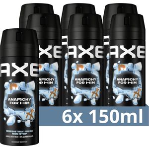 6x Axe Deodorant Bodyspray Anarchy for Him 150 ml