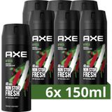 Axe Africa deodorant bodyspray - 6 x 150 ml