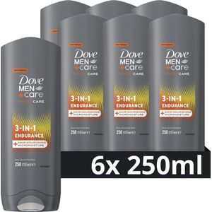 Dove Men+Care Sport Care Endurance 3-in-1 Douchegel - 6 x 250 ml - Voordeelverpakking