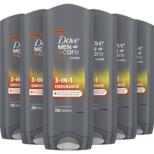 Dove Men+Care Sport Care Endurance 3-in-1 Douchegel - 6 x 250 ml - Voordeelverpakking